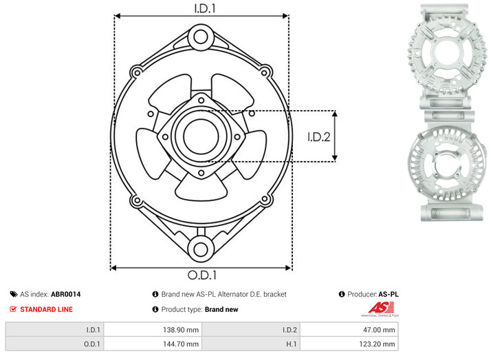 Protective Cap, alternator - ABR0014 AS-PL