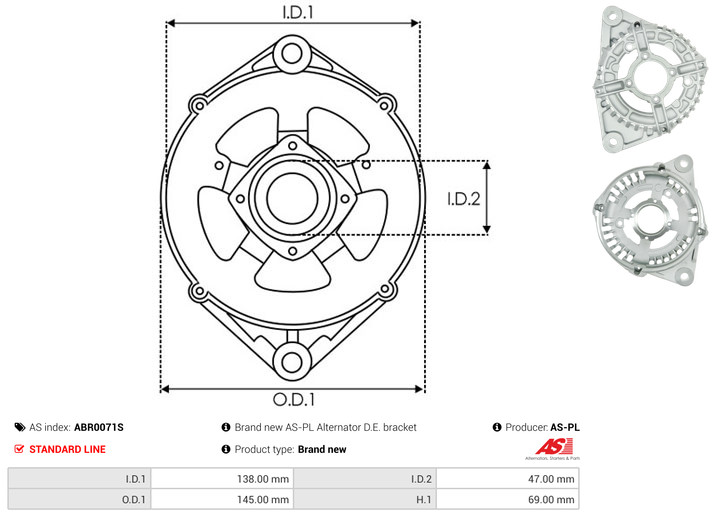 Protective Cap, alternator - ABR0071S AS-PL