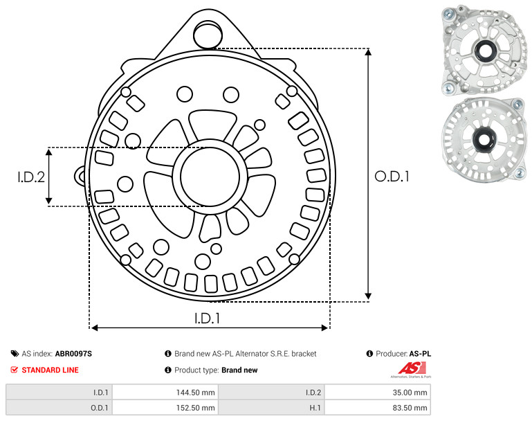 Protective Cap, alternator - ABR0097S AS-PL