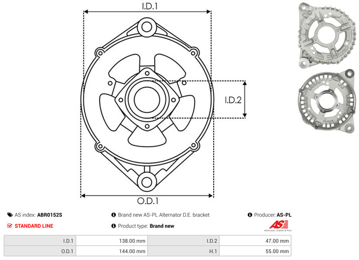 Protective Cap, alternator - ABR0152S AS-PL