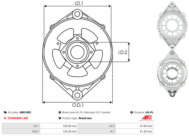 Protective Cap, alternator - ABR1002 AS-PL
