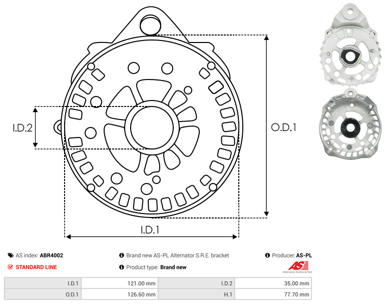 Protective Cap, alternator - ABR4002 AS-PL