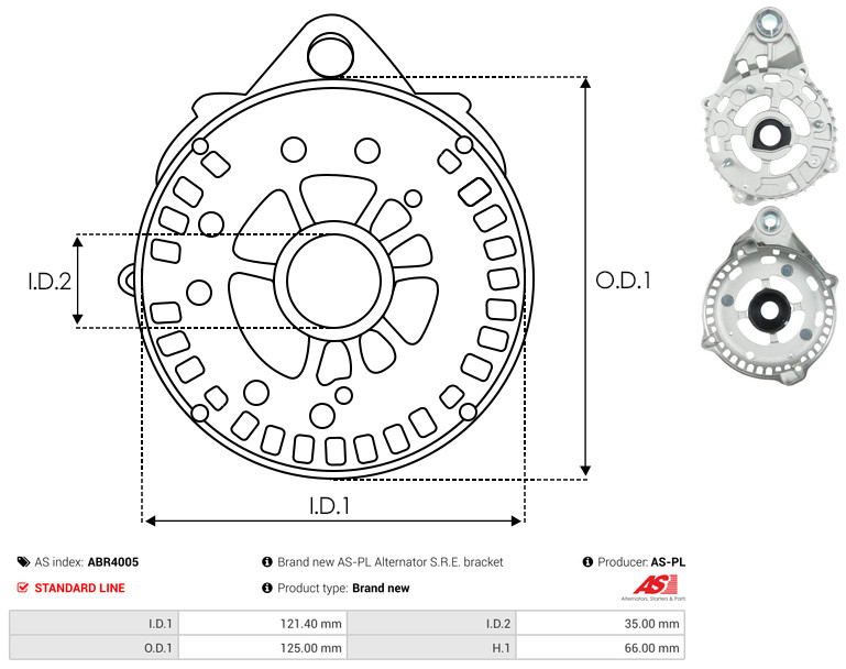 Protective Cap, alternator - ABR4005 AS-PL
