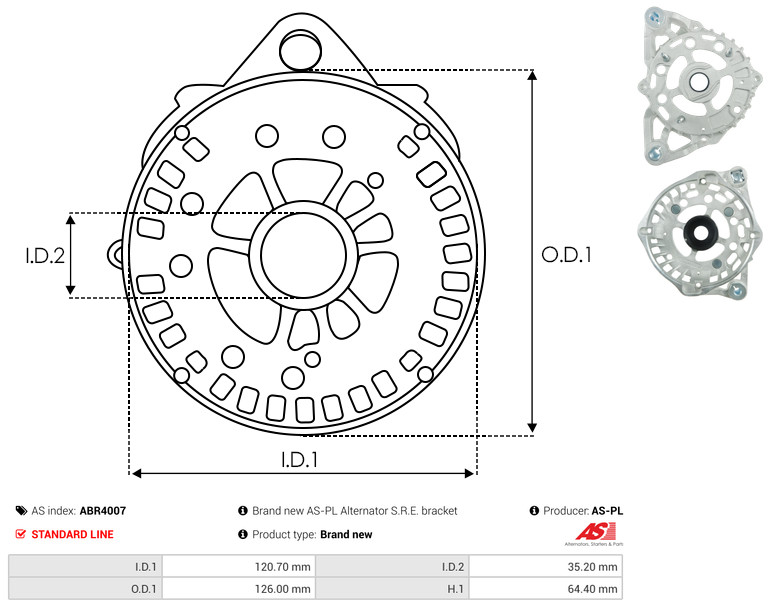 Protective Cap, alternator - ABR4007 AS-PL