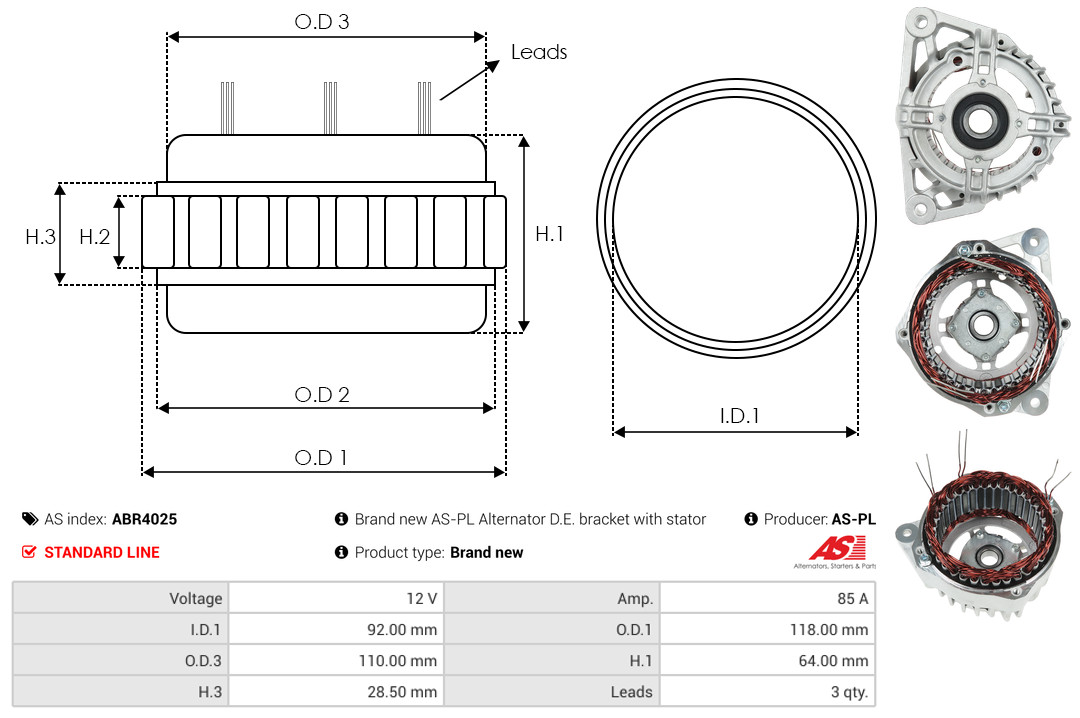 Protective Cap, alternator - ABR4025 AS-PL