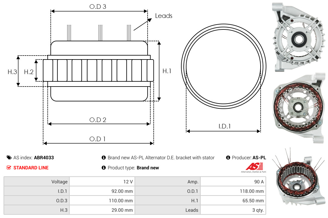 Protective Cap, alternator - ABR4033 AS-PL
