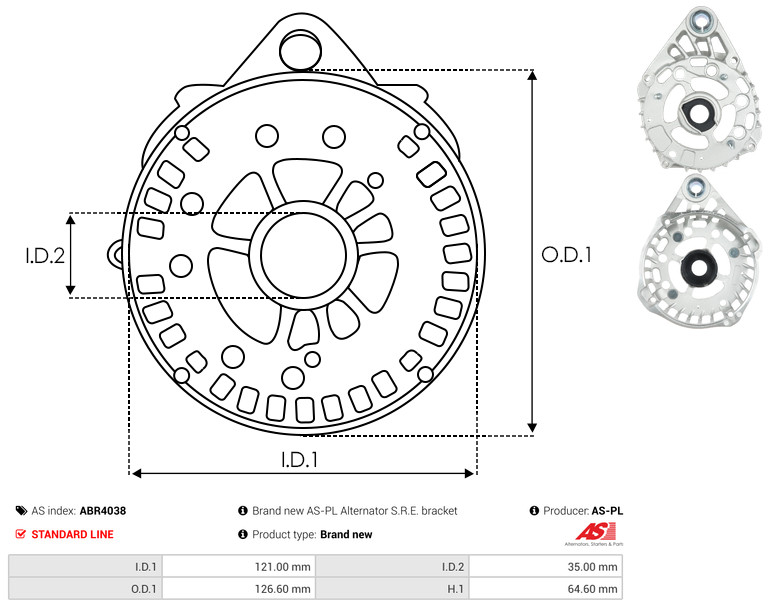 Protective Cap, alternator - ABR4038 AS-PL
