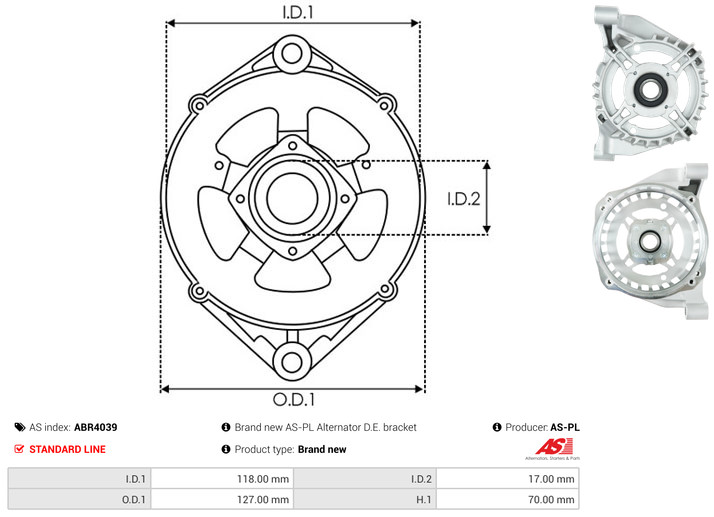 Protective Cap, alternator - ABR4039 AS-PL