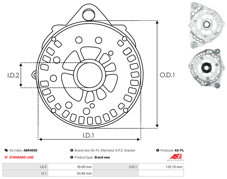 Protective Cap, alternator - ABR4050 AS-PL