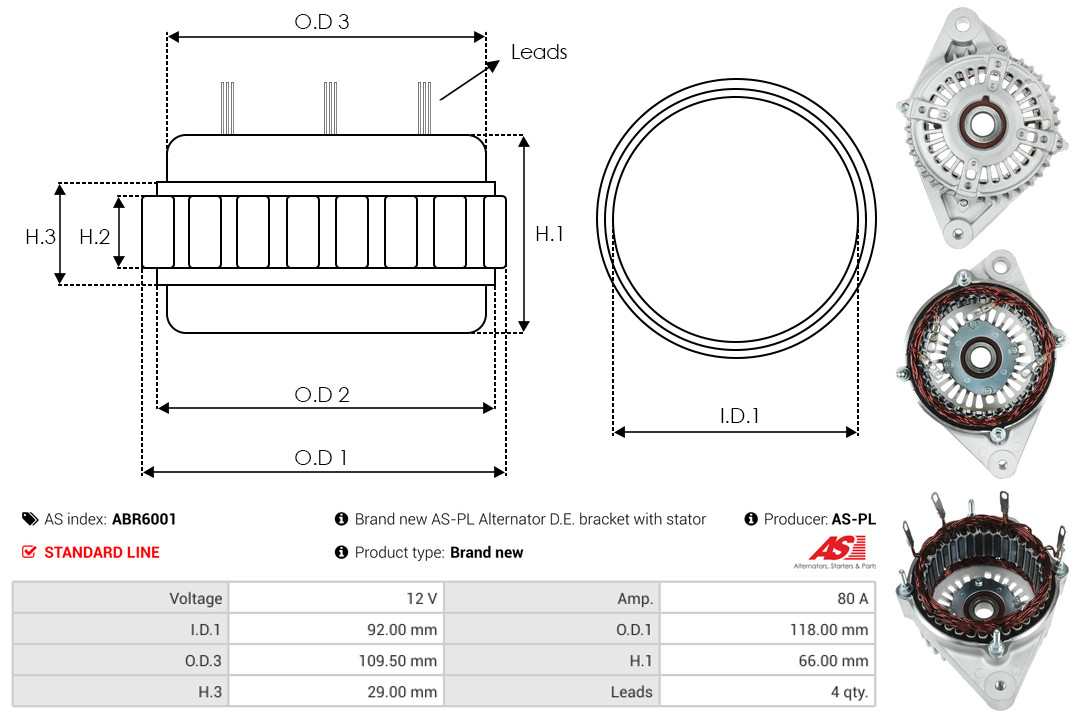 Protective Cap, alternator - ABR6001 AS-PL