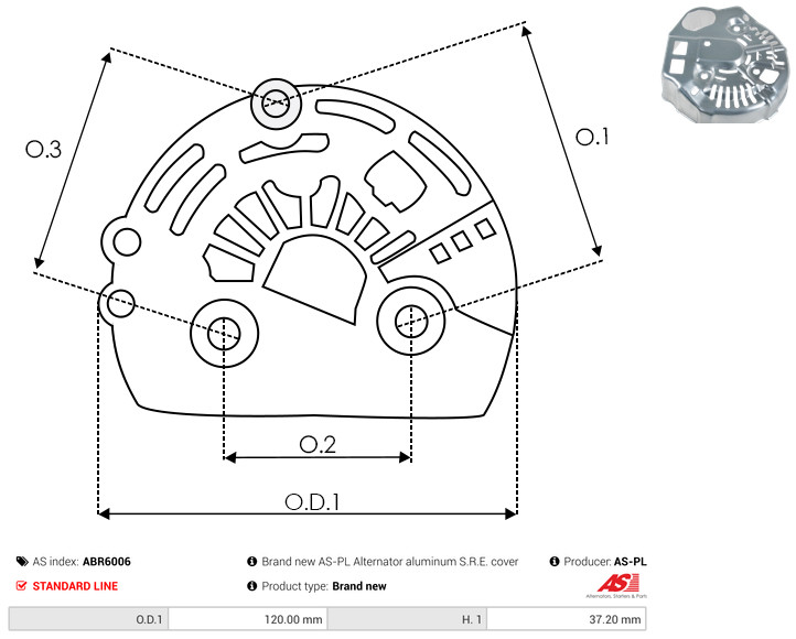 Protective Cap, alternator - ABR6006 AS-PL