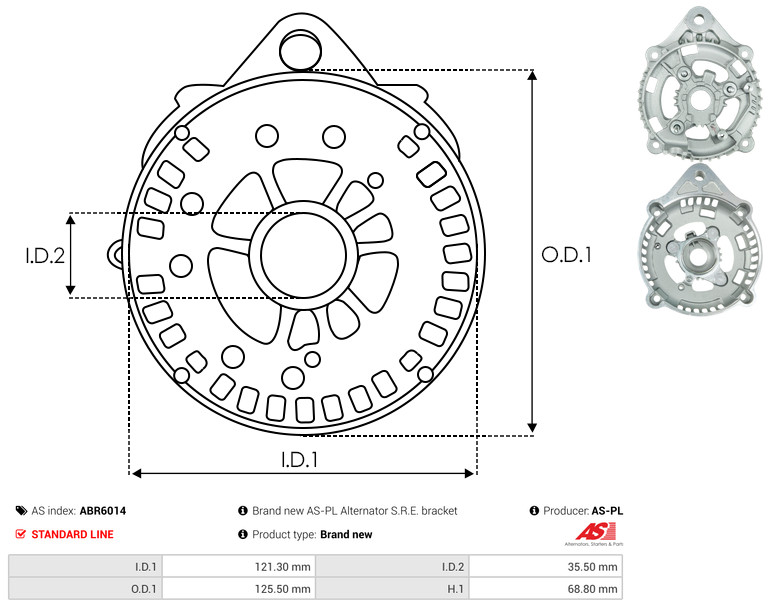 Protective Cap, alternator - ABR6014 AS-PL