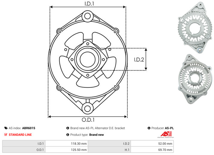 Protective Cap, alternator - ABR6015 AS-PL