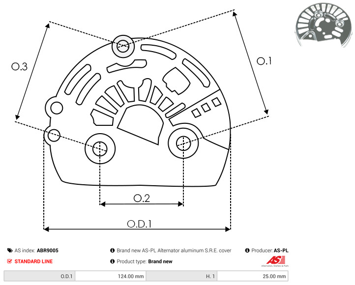 Protective Cap, alternator - ABR9005 AS-PL