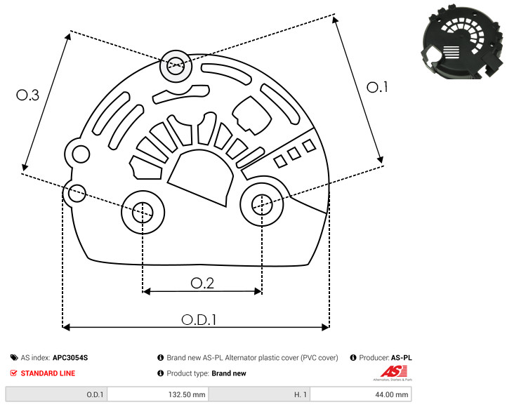 Защитная крышка, генератор - APC3054S AS-PL
