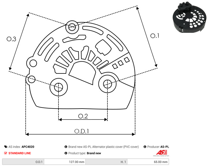Protective Cap, alternator - APC4020 AS-PL