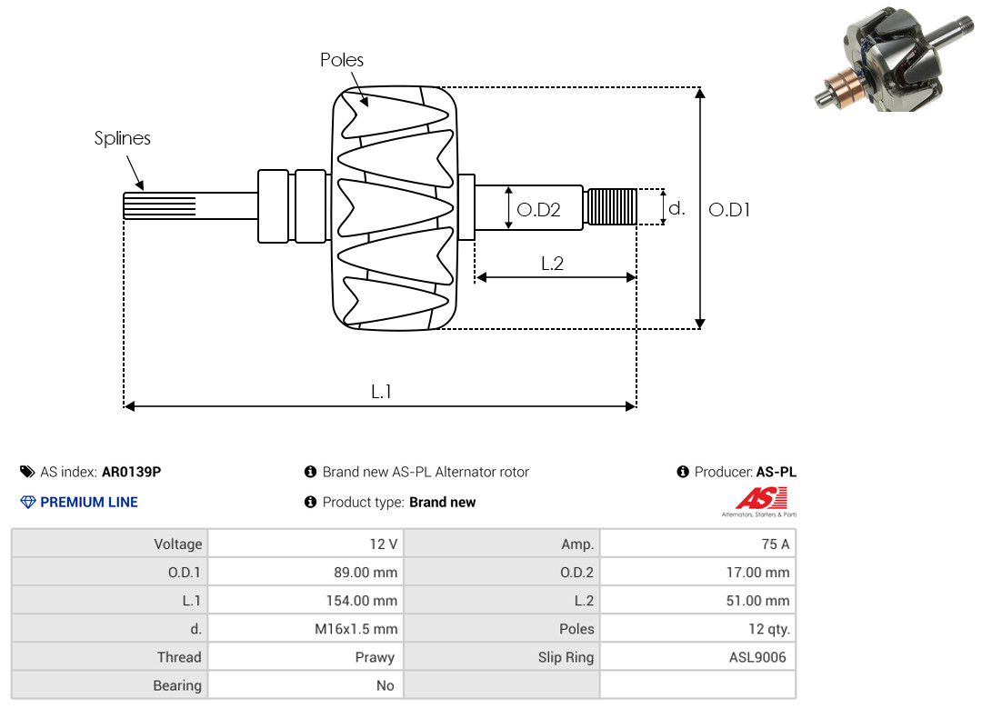 Rectifier, alternator - ARC5002 AS-PL