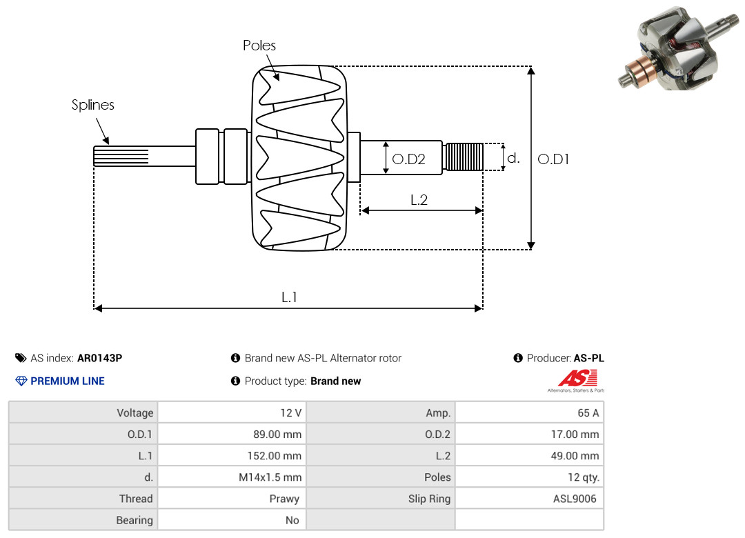 Rectifier, alternator - ARC4010 AS-PL