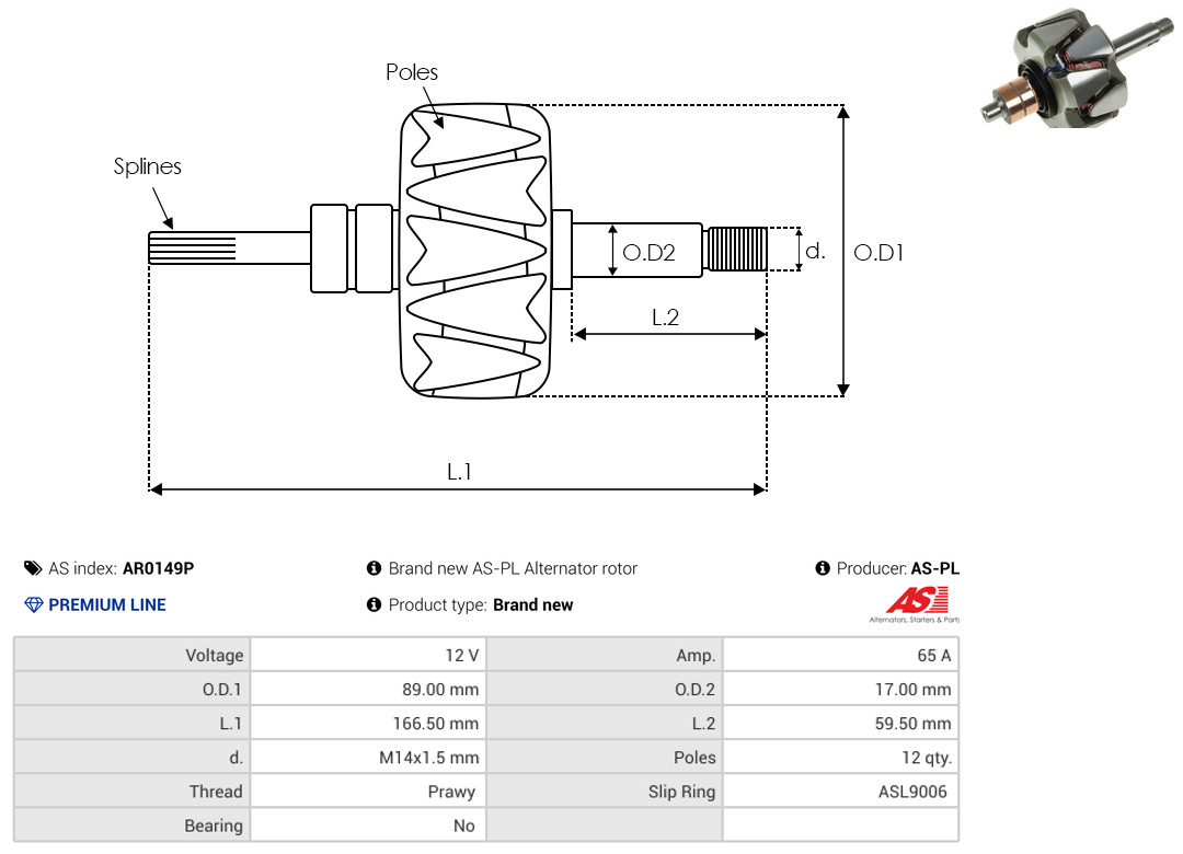 Rectifier, alternator - ARC4010 AS-PL