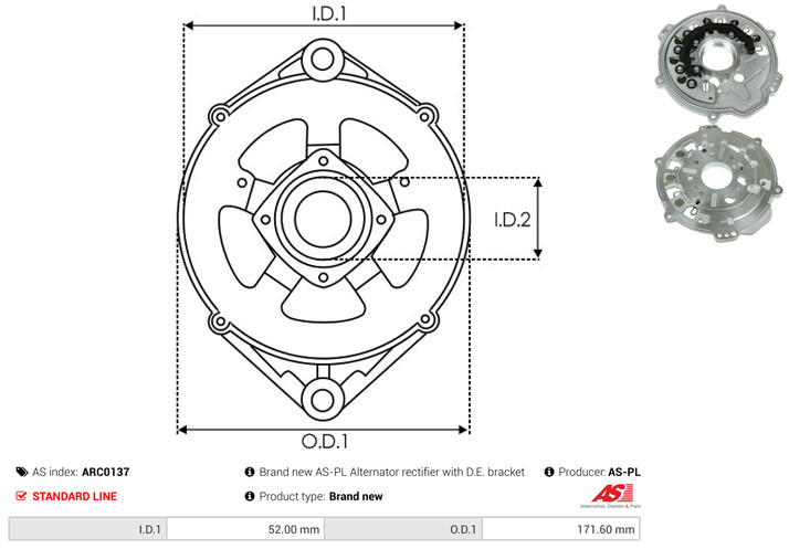 Protective Cap, alternator - ARC0137 AS-PL