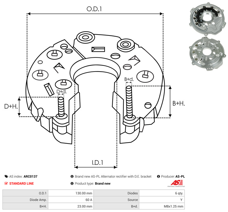 Protective Cap, alternator - ARC0137 AS-PL