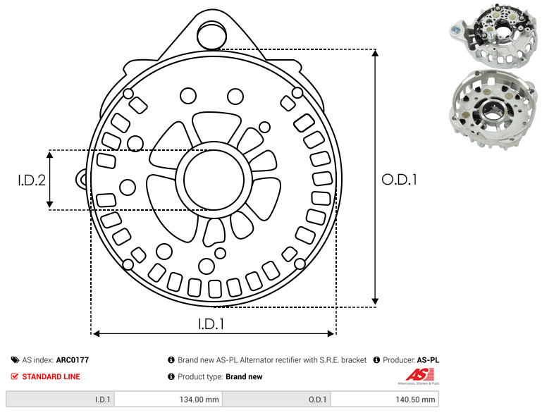 Protective Cap, alternator - ARC0177 AS-PL