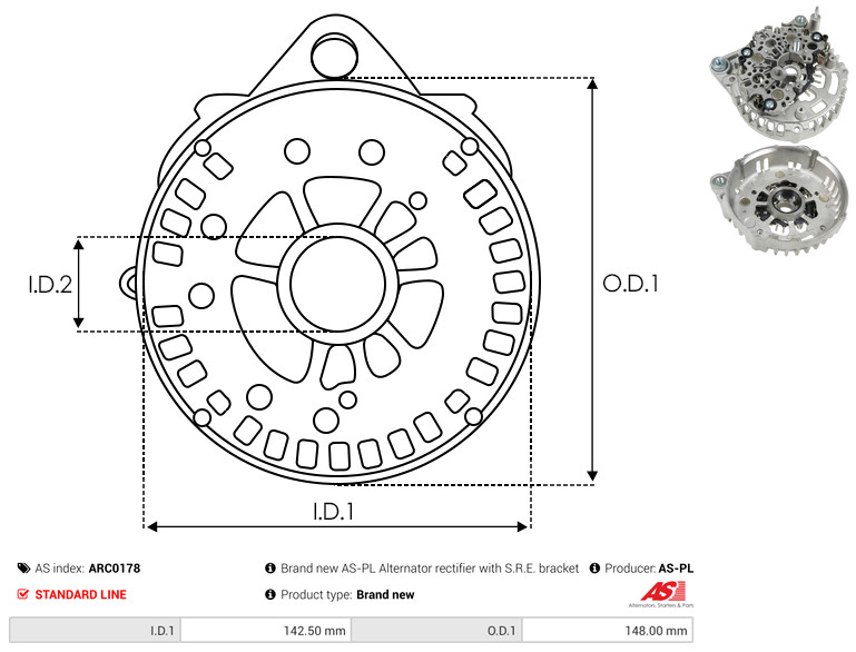 Protective Cap, alternator - ARC0178 AS-PL