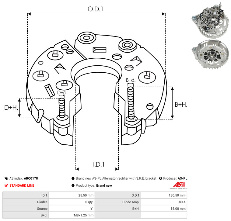 Protective Cap, alternator - ARC0178 AS-PL