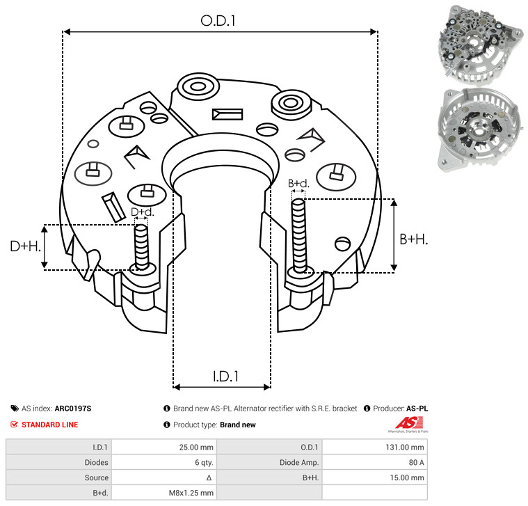 Protective Cap, alternator - ARC0197S AS-PL