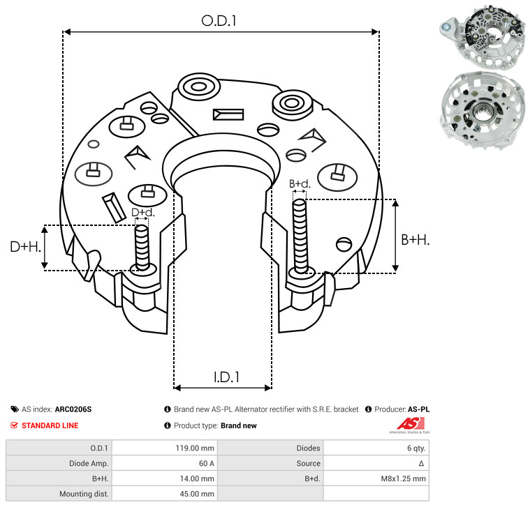 Protective Cap, alternator - ARC0206S AS-PL