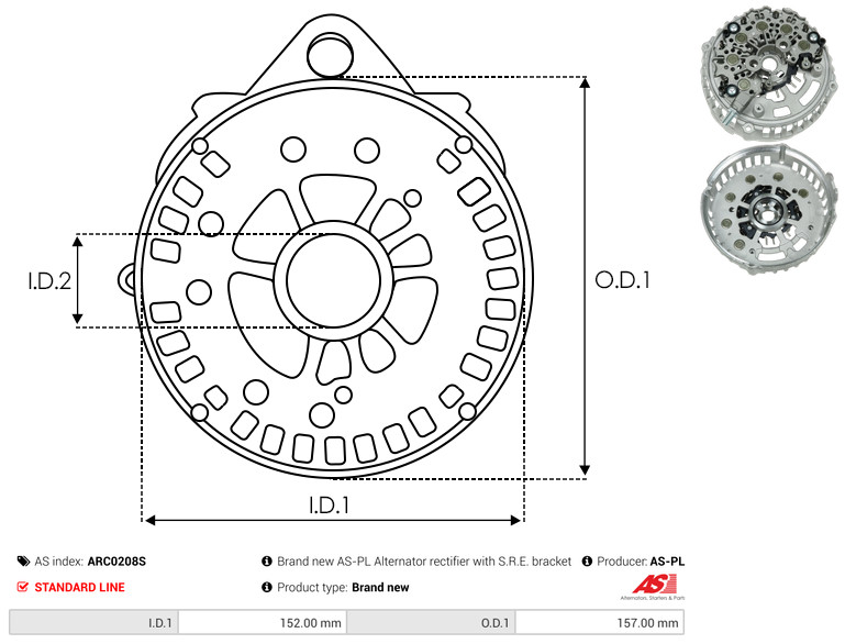 Protective Cap, alternator - ARC0208S AS-PL