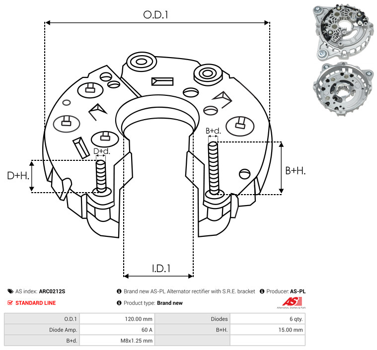 Protective Cap, alternator - ARC0212S AS-PL