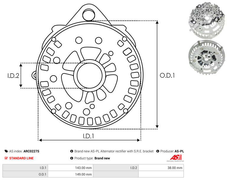 Protective Cap, alternator - ARC0227S AS-PL
