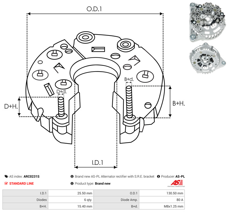 Protective Cap, alternator - ARC0231S AS-PL