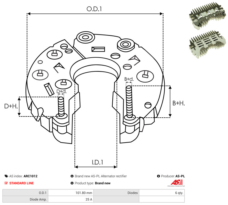 Alternatore - A6822S AS-PL