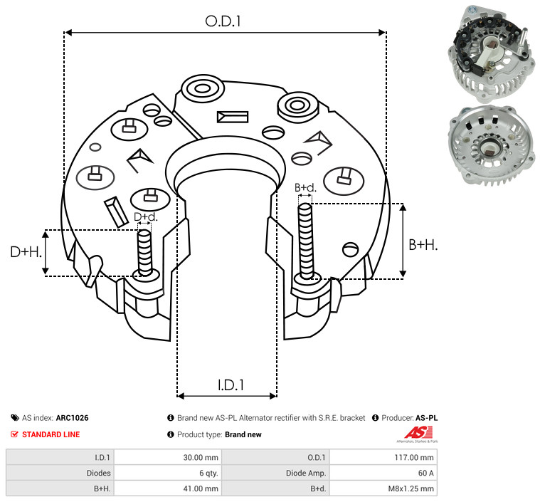 Protective Cap, alternator - ARC1026 AS-PL
