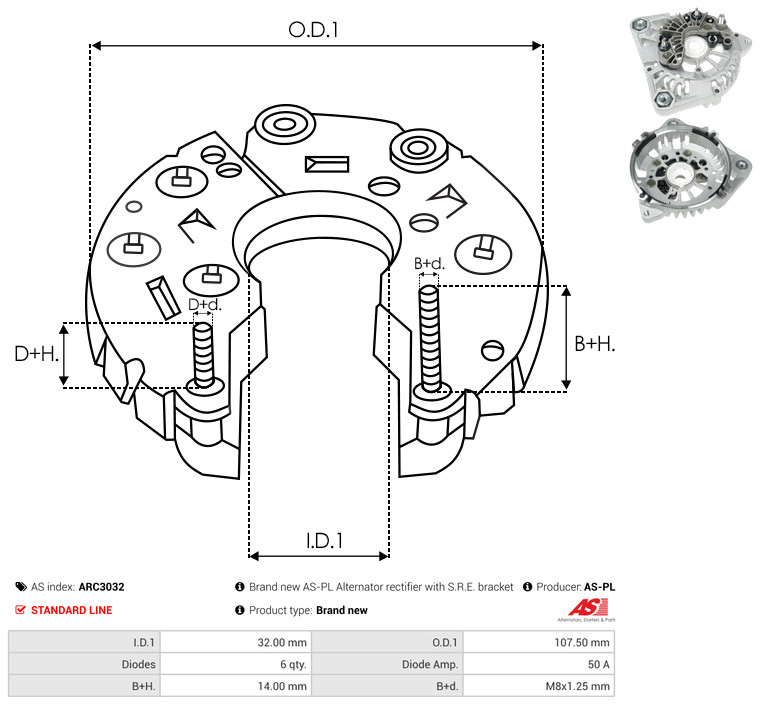 Protective Cap, alternator - ARC3032 AS-PL