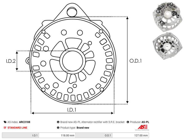 Protective Cap, alternator - ARC3108 AS-PL
