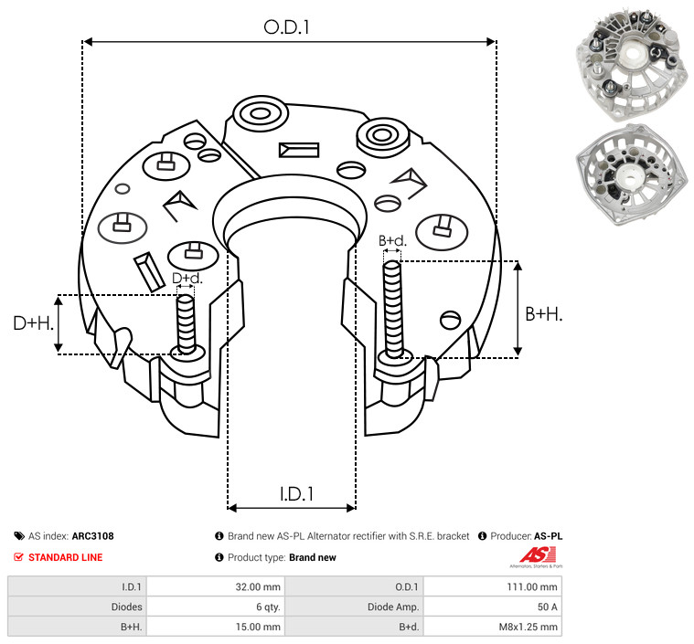 Protective Cap, alternator - ARC3108 AS-PL