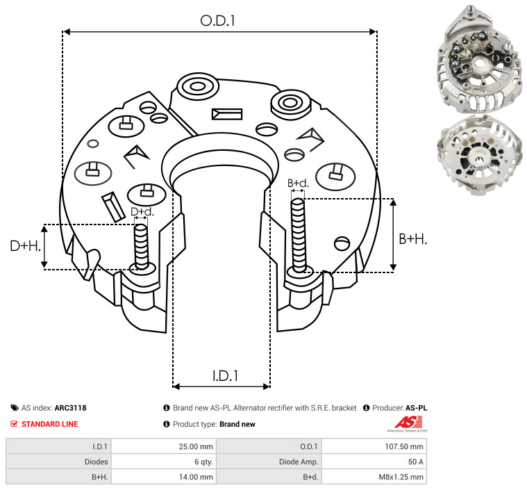 Protective Cap, alternator - ARC3118 AS-PL