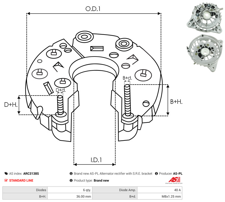 Protective Cap, alternator - ARC3138S AS-PL