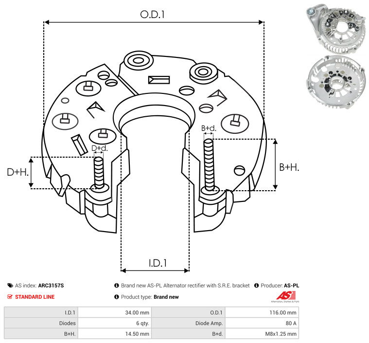 Protective Cap, alternator - ARC3157S AS-PL