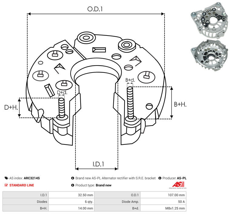 Protective Cap, alternator - ARC3214S AS-PL