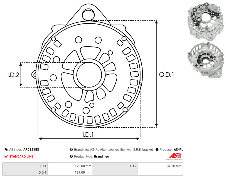 Protective Cap, alternator - ARC3215S AS-PL