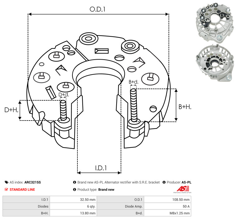 Protective Cap, alternator - ARC3215S AS-PL