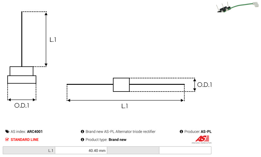 Выпрямитель, генератор - ARC4001 AS-PL