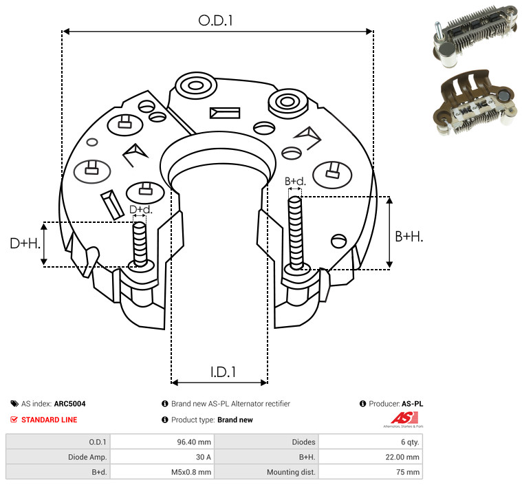 Alternator - A5332SR AS-PL