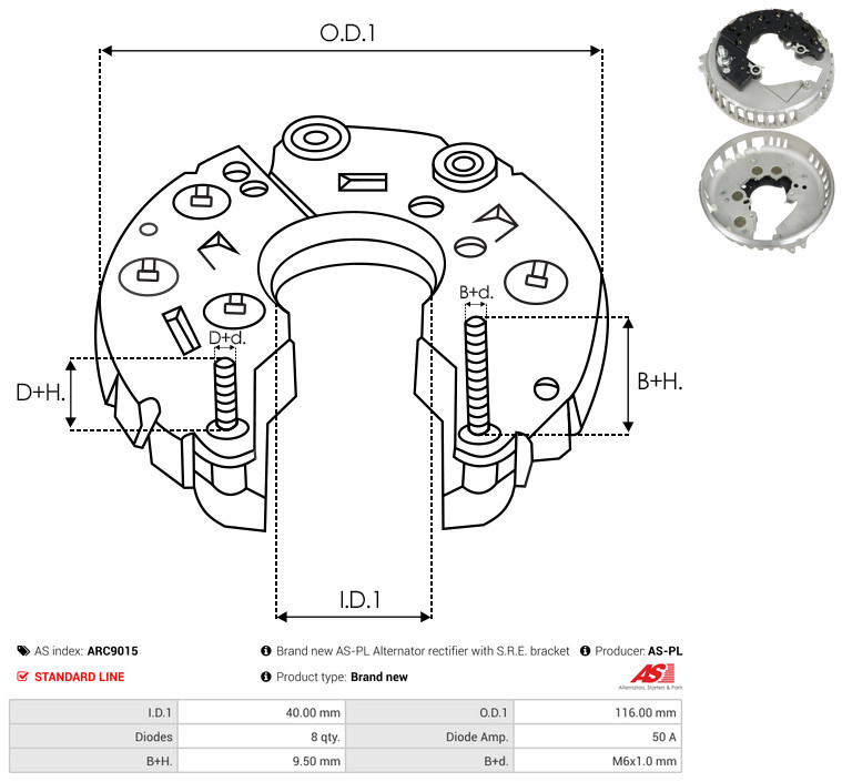 Protective Cap, alternator - ARC9015 AS-PL