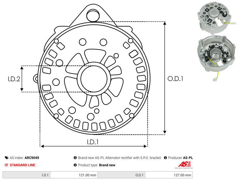 Protective Cap, alternator - ARC9049 AS-PL