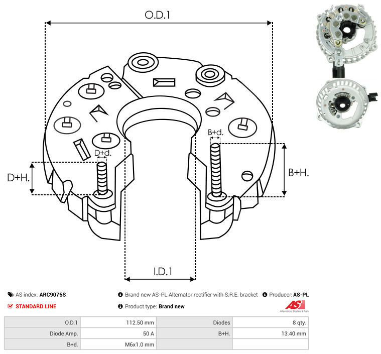 Protective Cap, alternator - ARC9075S AS-PL